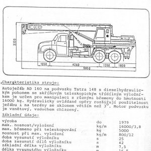 foto AD16 T148 autojeřáb bič 16t 6x6 depozit Tatra